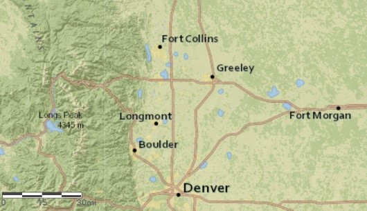 Longmont Study Location Map