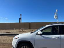 Mobile monitoring of air quality near a well pad in the North Front Range during drilling operations.